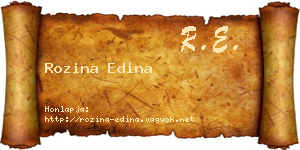 Rozina Edina névjegykártya